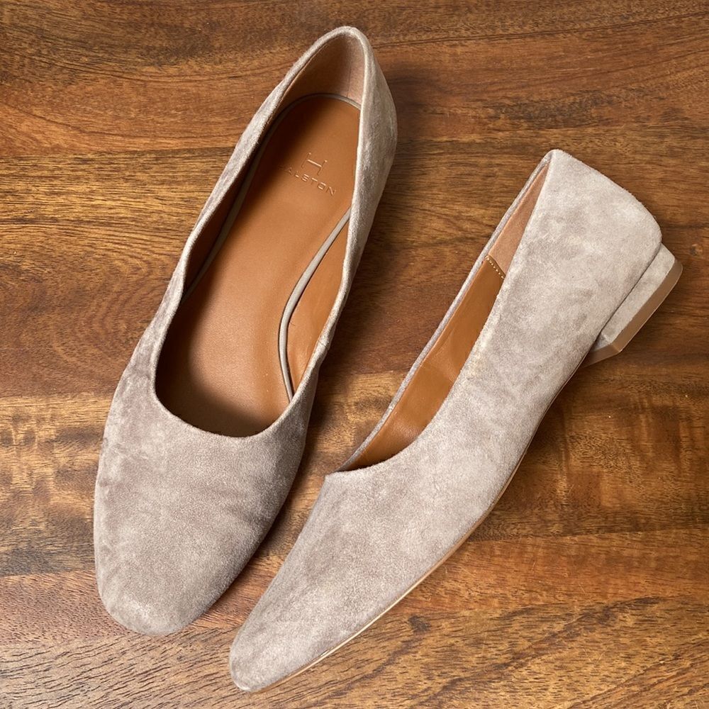 H by Halston Linda Suede Ballet Flats Size 7.5M